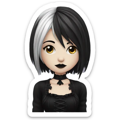Cute Gothic Emo Lady sticker