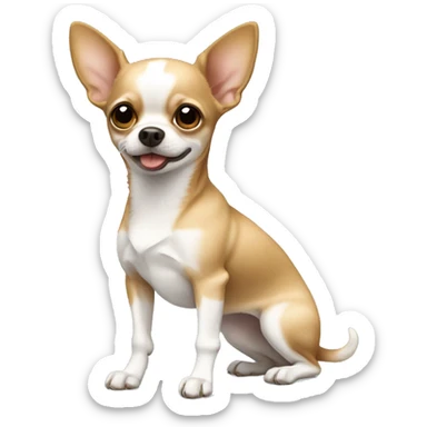 Light brown and white chihuahua sticker
