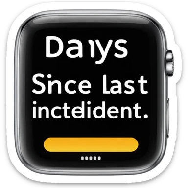 days since last incident sticker