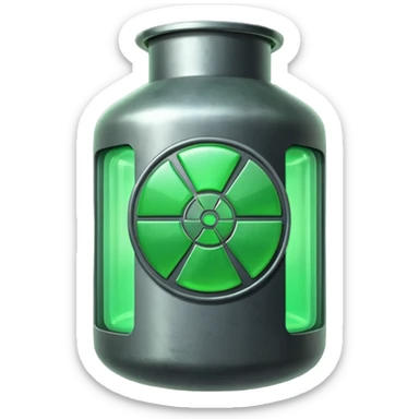 create a very realistic nuclear reactor in green color sticker