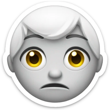 Sad eyes with smile no tears sticker