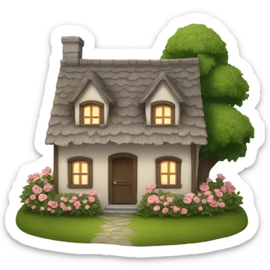 romantic cottage sticker