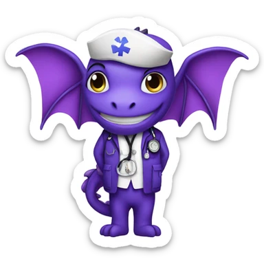 Purple dragon as an Emt sticker