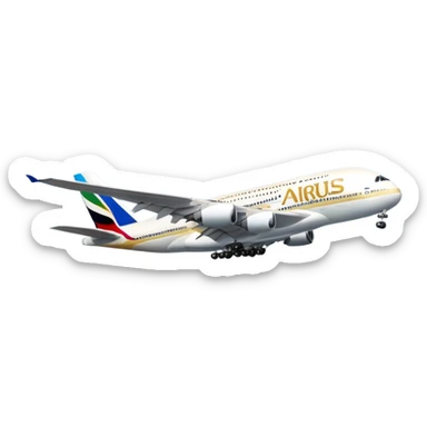 A Airbus A380-800 over the Nile  sticker