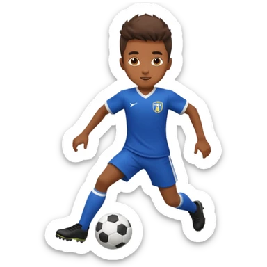 boy playing soccer  sticker