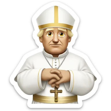Donald Trump dressed as pope sticker