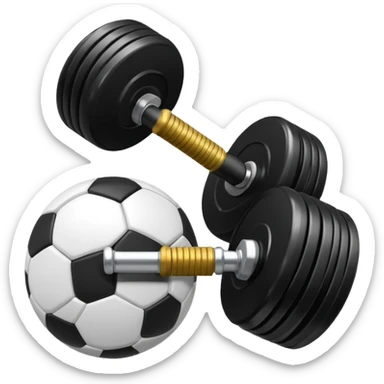 Dumbbell and ball sticker
