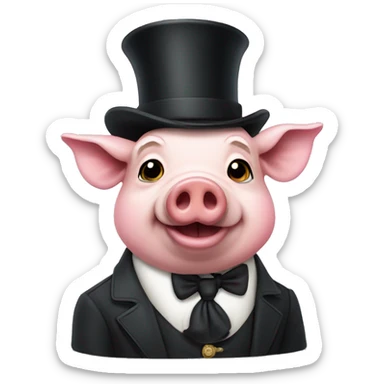 bourgeoisie pig sticker