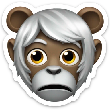 A monkey mad of tin foil sticker