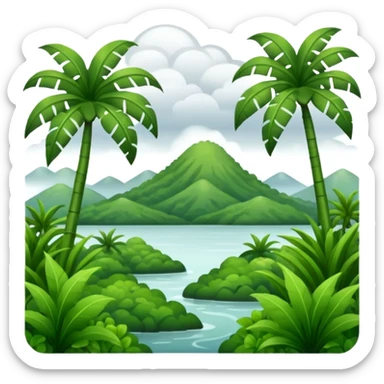 humid weather landskape sticker