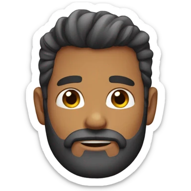 pelado con barba sticker