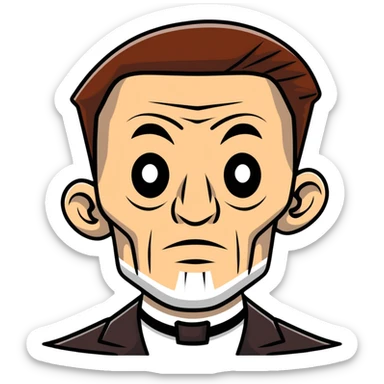 scared John Brown sticker
