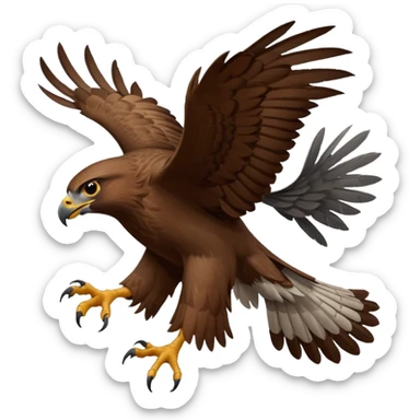 Hawk getting cat sticker