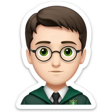 Scott Fern is Adrian Pucey  in harry potter, wear hogwarts slytherin uniform sticker