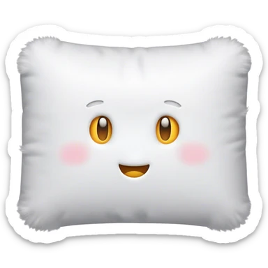 Fluffy pillow sticker