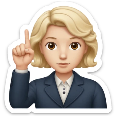 The index finger make it curl sticker