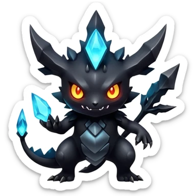 Elemental Dark type natural Pokémon-Fakémon-creature sticker