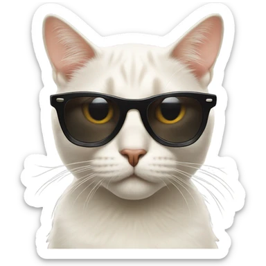 Cat with sunglasses sticker
