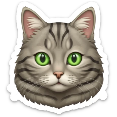 Grey tabby cat sticker