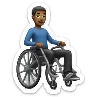 Human with wheels sticker