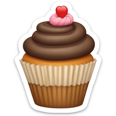 Cupcake with ribbon on top sticker