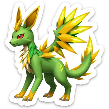 Flygon-Zygarde-Electrike-Jolteon-Manectric-Fakémon-fusion, full body sticker