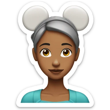 Girl with Mickey ears headband sticker