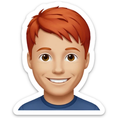 Brian Littrell with red hair sticker