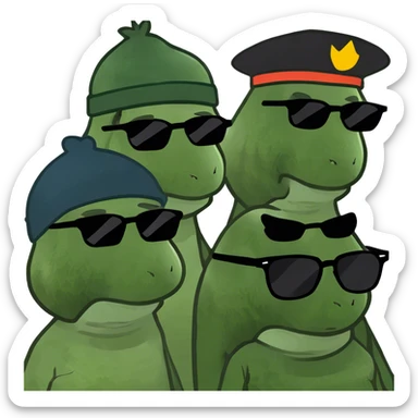 four friends in Shanghai sticker