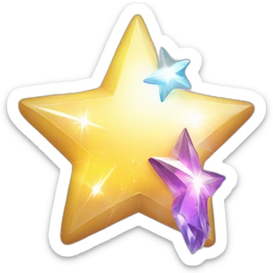 Stars and crystals shining bright sticker