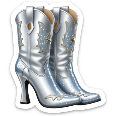 Disco cowgirl boots sticker
