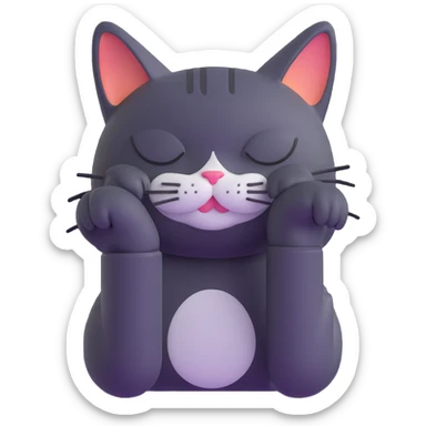 sleepy cat sticker