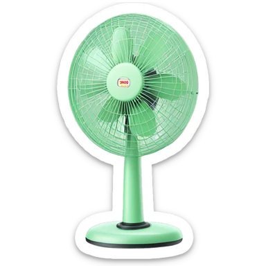 Cute pastel green Stand fan sticker