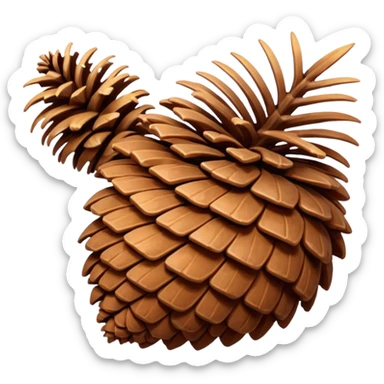 fir cone sticker