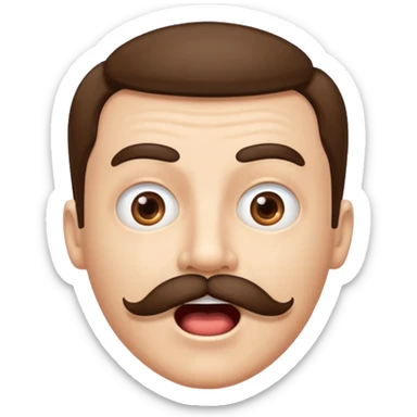 Create pls emoji that looks like austria dictator (hitler) it doesn’t have to be him but someone who looks alike , and combine it with emoji “mind blowing” sticker