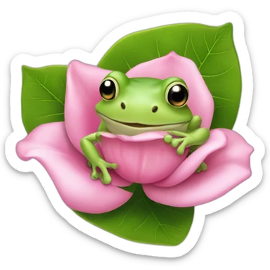 Grenouille-rose sticker