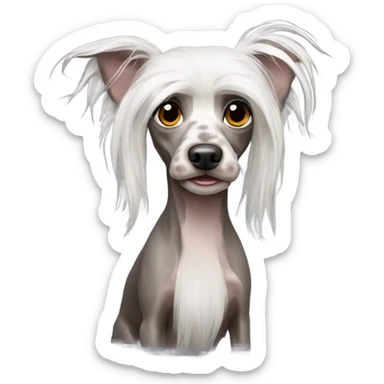 Chinese crested dog  sticker