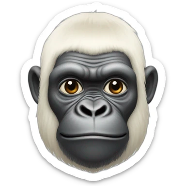 gorilla albinism sticker