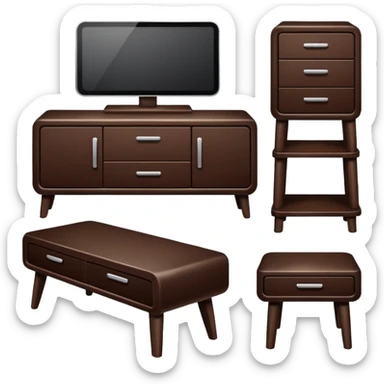 fancy modern wooden furniture set sticker