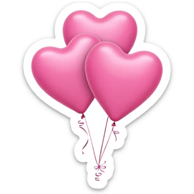 heart pink balloons sticker