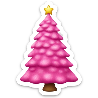 Pink Christmas tree  sticker