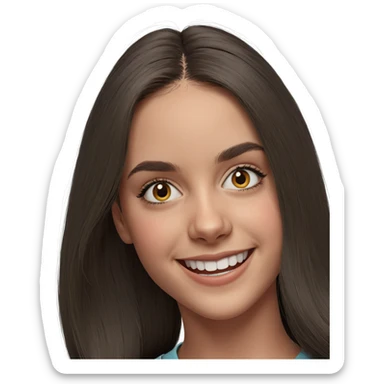 smiling portrait of a girl sticker