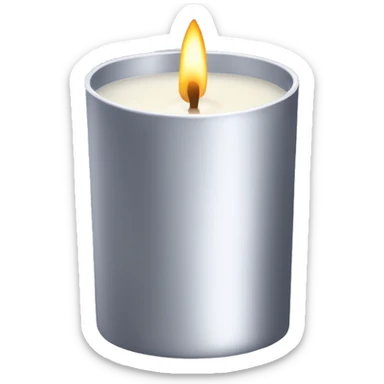 Silver Dior candle sticker