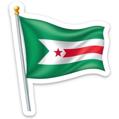 The new green flagg of syria  sticker