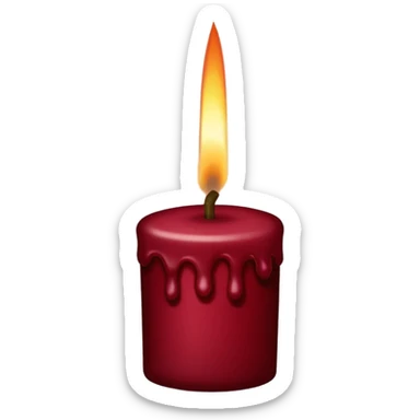 Dark red velvet candle sticker