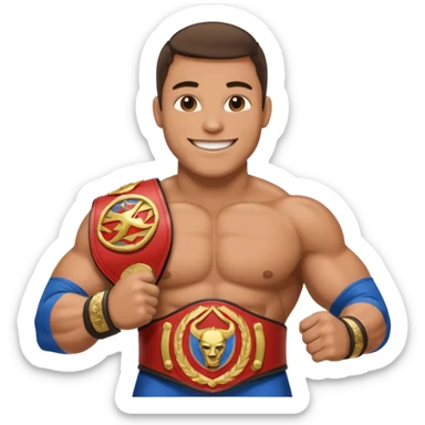 professional-wrestling with champions belt sticker