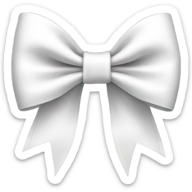 white bow sticker