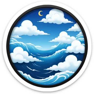 A wide window frame showing Earth’s blue oceans and swirling white clouds below.


















 sticker