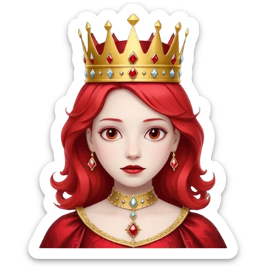 red queen in alice wonderland sticker