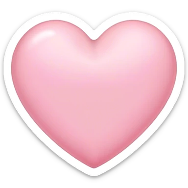 light pink heart sticker